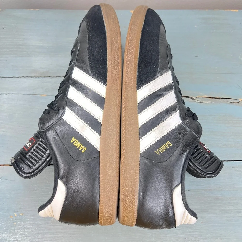 Adidas Samba Classic Black White Gum Sole Indoor Soccer Shoes G34563 Mens 10.5